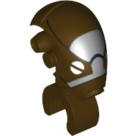 Lego hlava SW droid, tmavě hnědá (6029655)